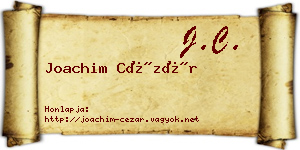 Joachim Cézár névjegykártya
